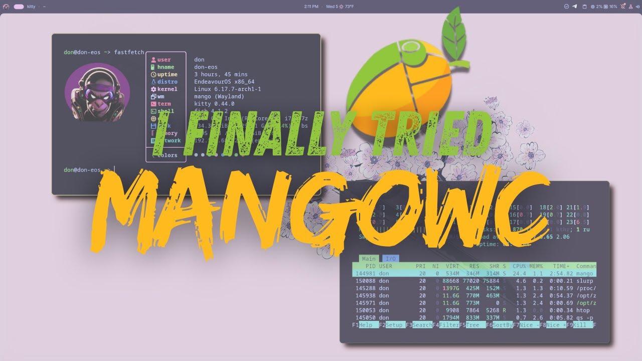 MangoWC First Impressions - New Wayland Window Manager Review - YouTube