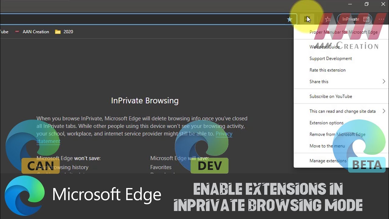 How To Enable Extensions In InPrivate Browsing Mode In Microsoft Edge How To Enable Extensions In InPrivate Browsing Mode In Microsoft Edge
