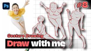 Pose Drawing Practice 8 | Gesture Drawing and Basic Anatomy