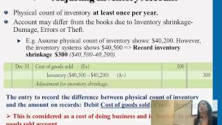 Adjusting Inventory Account - Professor Victoria Chiu