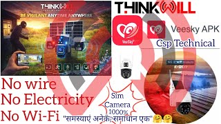 No Wire, No Internet , No Electricity. Solar Thinkwill Wi-Fi Camera Connect!!Sim solar camera Best 