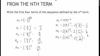151 Write Terms of a Sequence from the nth Term (8.1)