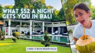 MASSIVE Bali Villa for $52 a NIGHT! Airbnb Tour!