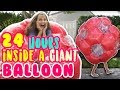 Living inside a GIANT BALL challenge!!! 24 hours inside a GIANT BALLOON - Mimi Locks 💜
