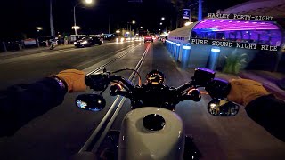Harley Davidson 48 Night Ride 2 | Pure Engine Sound Only