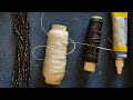 How to put small crystal beads in nylon thread without using needle and with using needle