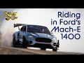Riding in the Ford Mustang Mach-E 1400 EV drift car + tech tour with Vaughn Gittin Jr