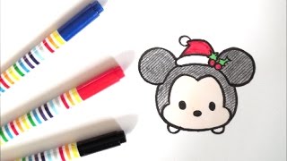 ツムツムミッキーの描き方 サンタクロース編 クリスマス ディズニーキャラクター How To Draw Mickey Mouse 그림 Youtube
