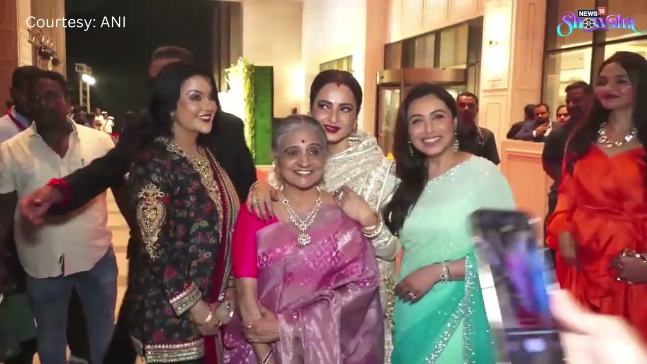 Rani Mukerji, Madhuri Dixit, Jackie Shroff Enjoy Fun Banter With Rekha At Hema Malini's B'Day Bash