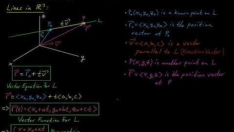 Vector Functions   Lines in R^3, #5 and #6