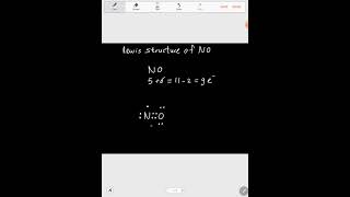 تركيب لويس النقطى لمركب أكسيد النيتريك NO