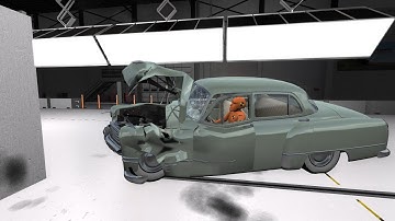 IIHS Crash Testing - Part 1 - Moderate Overlap Frontal Test | BeamNG.drive