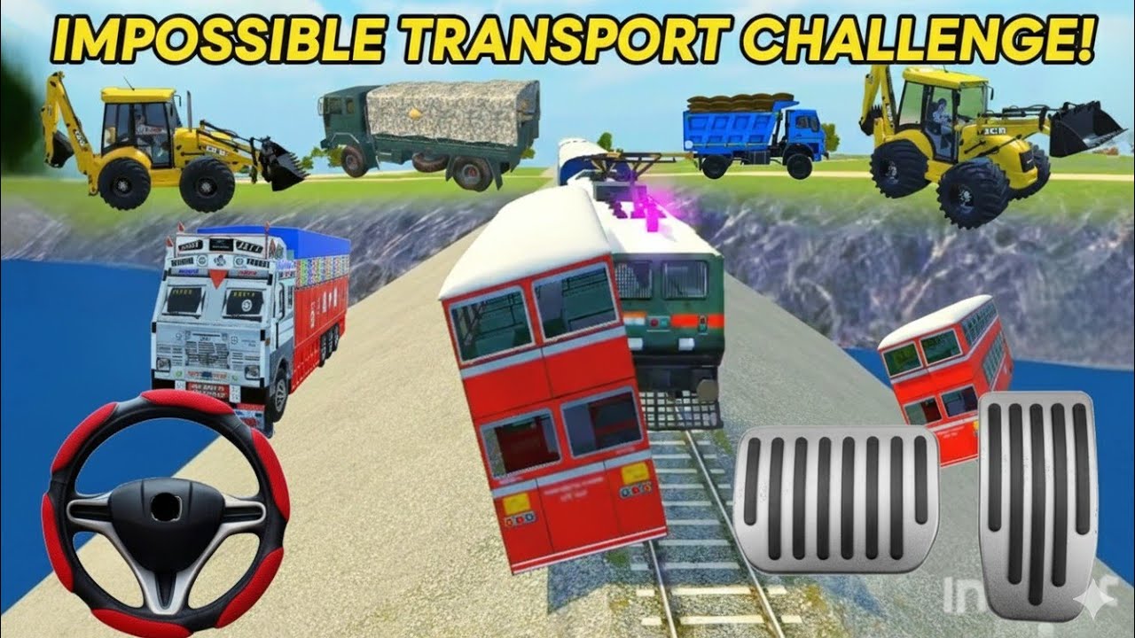 Train VS Bus Crash 🤯 | @DesiSim-t6y