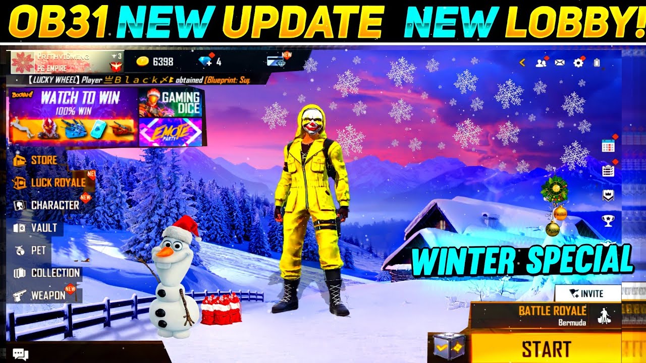 OB 31 UPDATE FREEFIRE | FREEFIRE OB 31 UPDATE KB AAYEGA|FREEFIRE OB 31 UPDATE |NEW LOBBY IN FREEFIRE