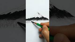 The snow Mountain drawing #pencildrawing #beginners #sketching