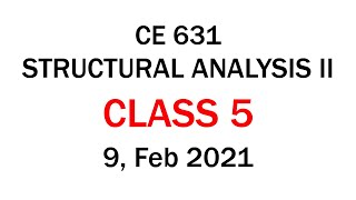 Structural Analysis 2 || Class 5