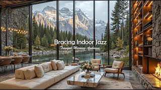 Download Lagu Bracing Indoor Jazz Ambience For Unbend | Faint Jazz Music With Fireplace Atmosphere To Calming Mind MP3