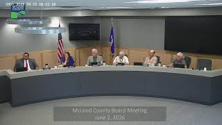 McLeod County Board Meeting June 2, 2026