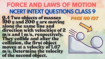 Two objects of masses 100 g and 200 g are moving along the same line and direction with velocities