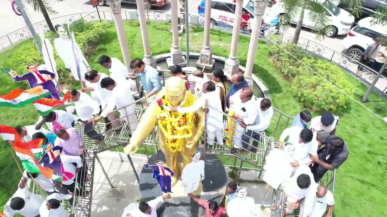 KTR ||Drone Visuals || Telangana jathiya Samaikyata Vajrotsavalu | Sircilla and Vemulawada