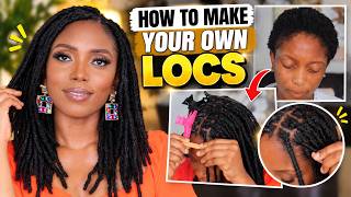 How to Start Locs on Short 4C Natural Hair | DIY Starter Locs Tutorial100% Human Hair Loc Extensions