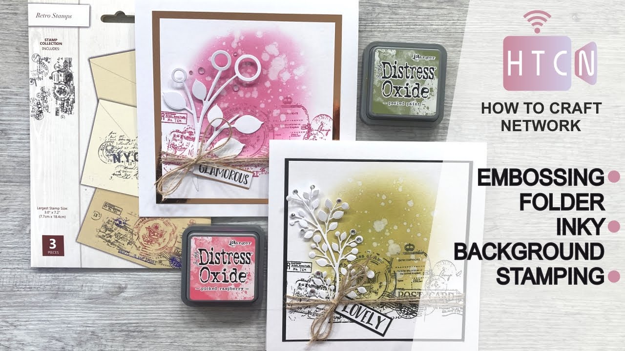 HOW TO - INKY BACKGROUNDS - EMBOSSING FOLDER - STAMPING - HANDMADE ...