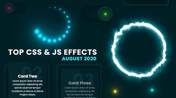 Top CSS & Javascript Animation & Hover Effects | August 2020