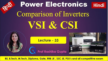 #33 Comparison of Inverters VSI vs CSI In Hindi | Voltage source converter & Current source inverter