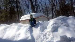 Dumb ideas to do episode 1 pizza box sledding.