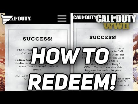 COD WWII: *HOW TO REDEEM* PRE-ORDER Weapon Unlock Token, Multiplayer 2XP & Divisions Pack!