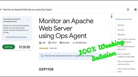 Monitor an Apache Web Server using Ops Agent  #GSP1108 #qwiklabs #arcade