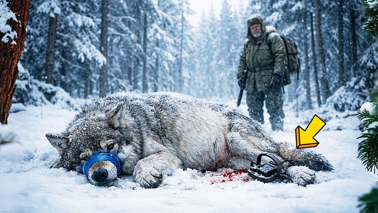 Беременная волчица в капкане ждала смерти, но лесник совершил чудо ДЛЯ ВОЛЧИЦЫ