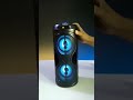 Quick unboxing rgb 30w multimedia bluetooth party speaker with 4 cylender double woofer shorts 