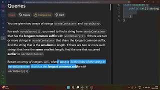 Leetcode(POTD) - 3093. Longest Common Suffix Queries || Hard || Java Solution || 28-05-2026