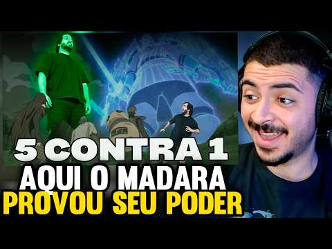 KAMUZ REAGE: 5 Kages… e mesmo assim não foi suficiente | Uchiha Madara Vs. 5 Kages | Zé Renacho
