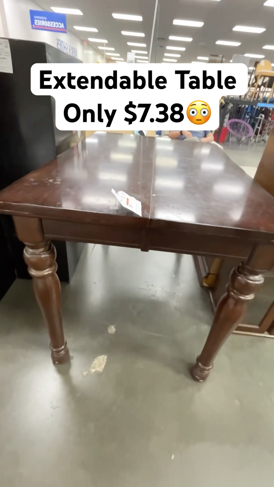 40% off Goodwill Extendable Table only $7.38 #goodwill #furniture