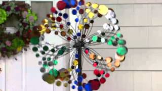 Plow Hearth Multi-Color Confetti Garden Wind Spinner On Qvc