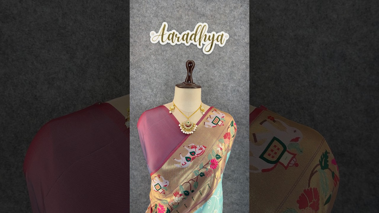 Lucknowi Paithani and Patola Fusion Saree