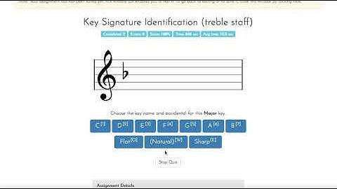 ToneSavvy - Level 6 Identifying Key Signatures with up to 2 Flats and 2 Sharps (Treble)