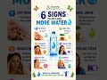 6 signs we may need more water. #healthyfood #nutrition #wellness #water #fypシ #foodfacts