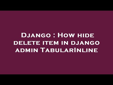 Django : How