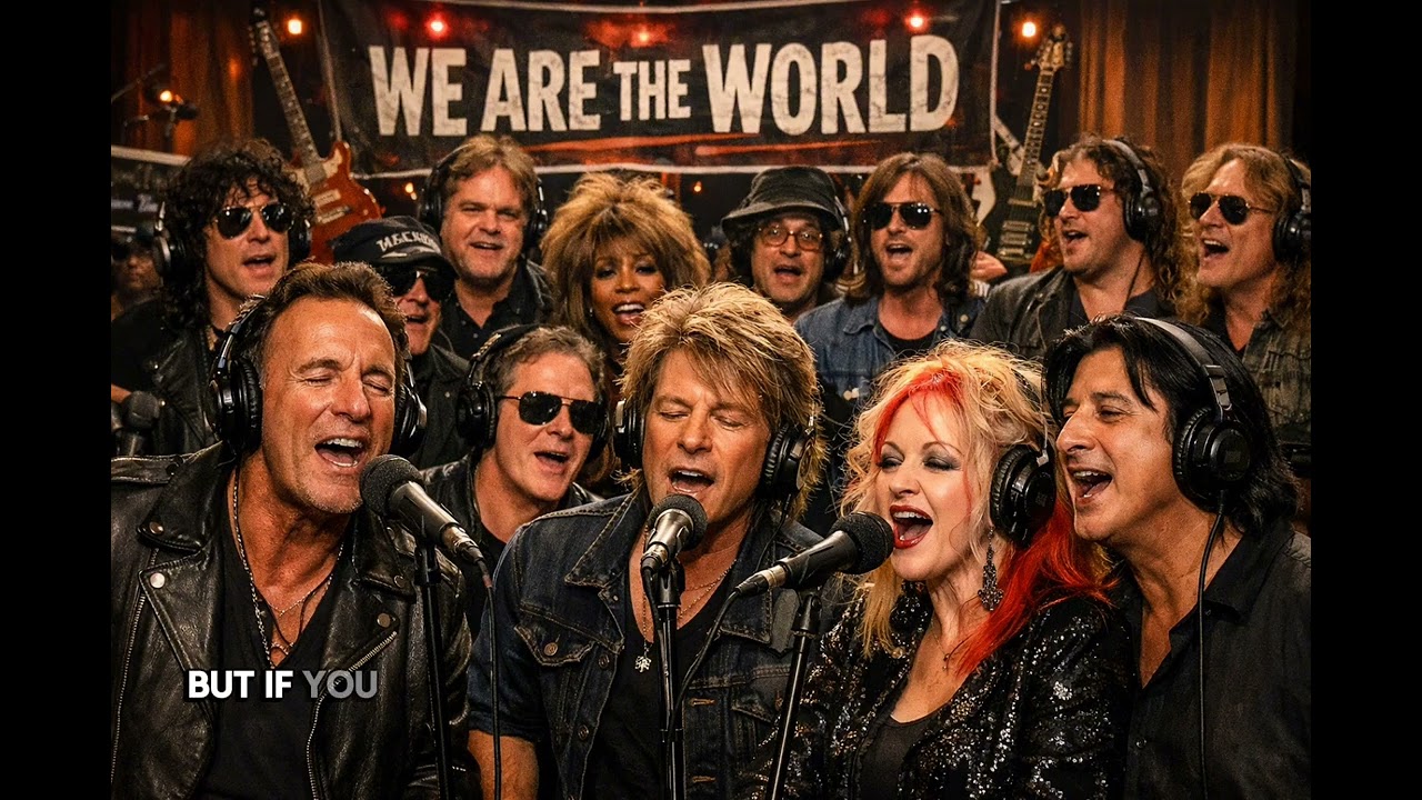 WE ARE THE WORLD (with lyrics) - POP ROCK VERSION (The Outfield Style )