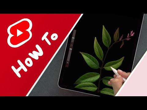 How To Draw - Realistic Leaf | My Procreate Digital Art Technique #shorts