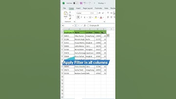 Apply filter in Excel shortcut Key CTRL+SHIFT+L