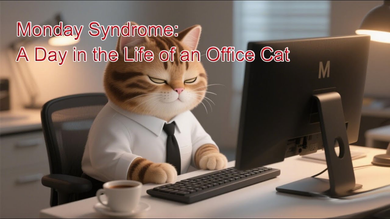 Monday Syndrome: A Day in the Life of an Office Cat 🐱☕