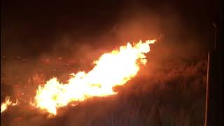 Veldbrande in die Suid Vrystaat, wat deur die Zuma ondersteuners gestig is.