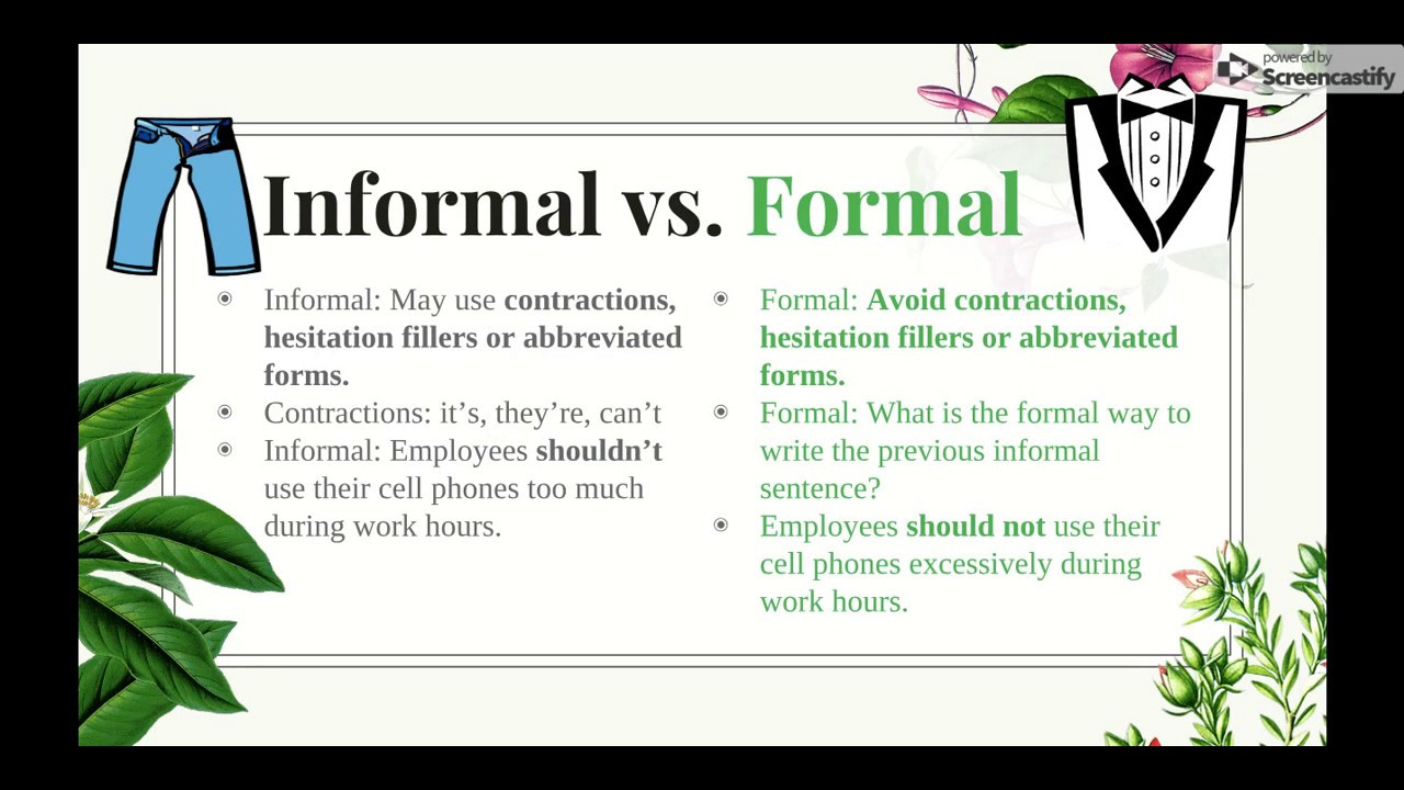 Formal Tone in Writing - YouTube