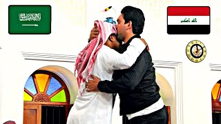 نشات اكرم يقبل رأس ناصر الشمري