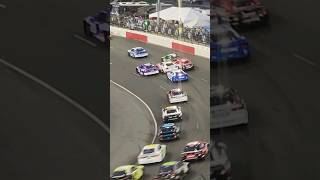 KYLE BUSCH VS RICKY STENHOUSE JR ALL STAR RACE N. WILKESBORO SPEEDWAY #nascar #crash #racetrack