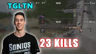TGLTN - 23 KILLS - M249+Mini14 - SOLO vs SQUADS - PUBG